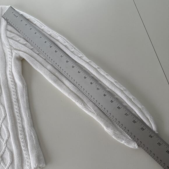 Vintage Forever Creative Chunky Cable Knit Sweater White Coastal Grandma Size XL - Picture 11 of 11